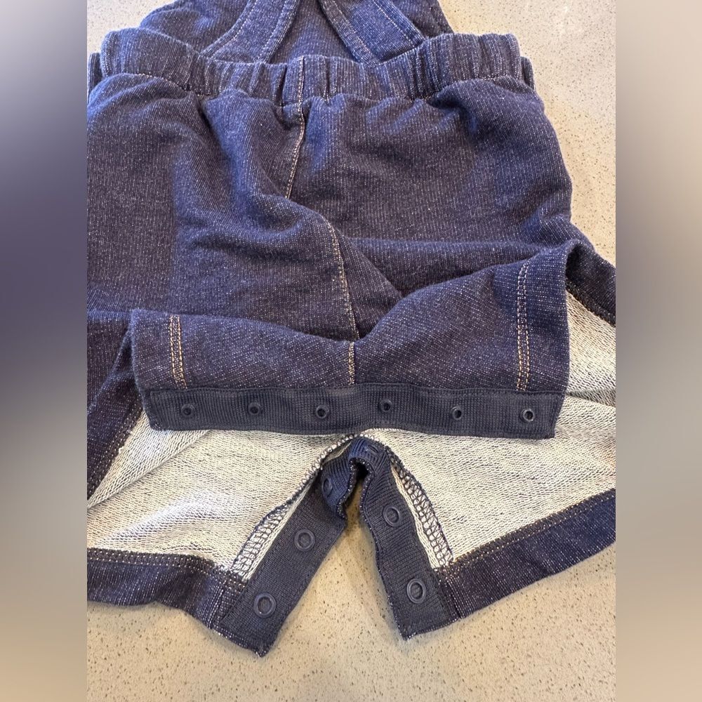 Pekkle Baby Boy Blue Denim Sailboat Pocket Shortall Overall Size 18M - Picture 4 of 5